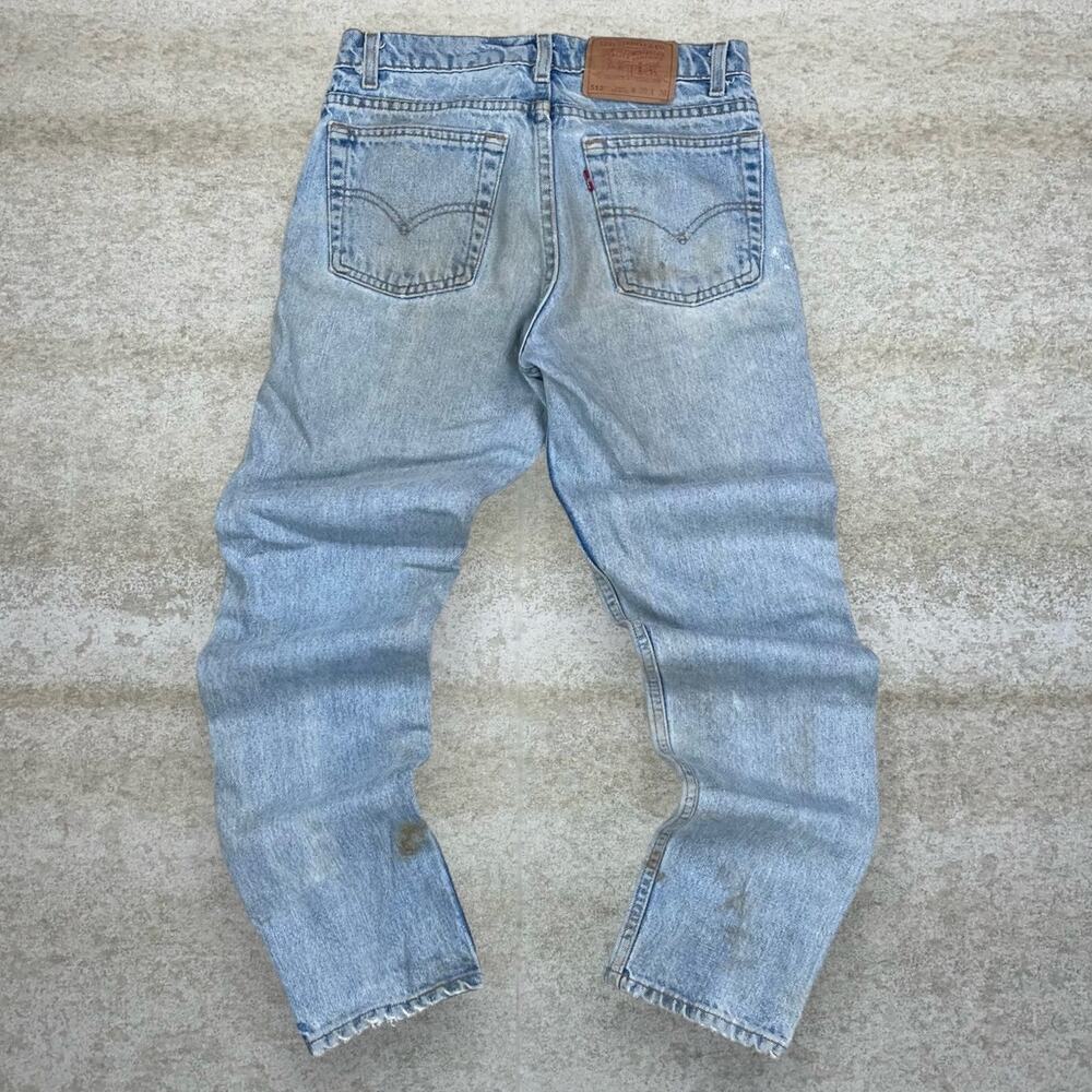 Vintage 90s Levis Jeans 512 30x30 Slim Fit Light Wash Made USA Denim Paper Tag